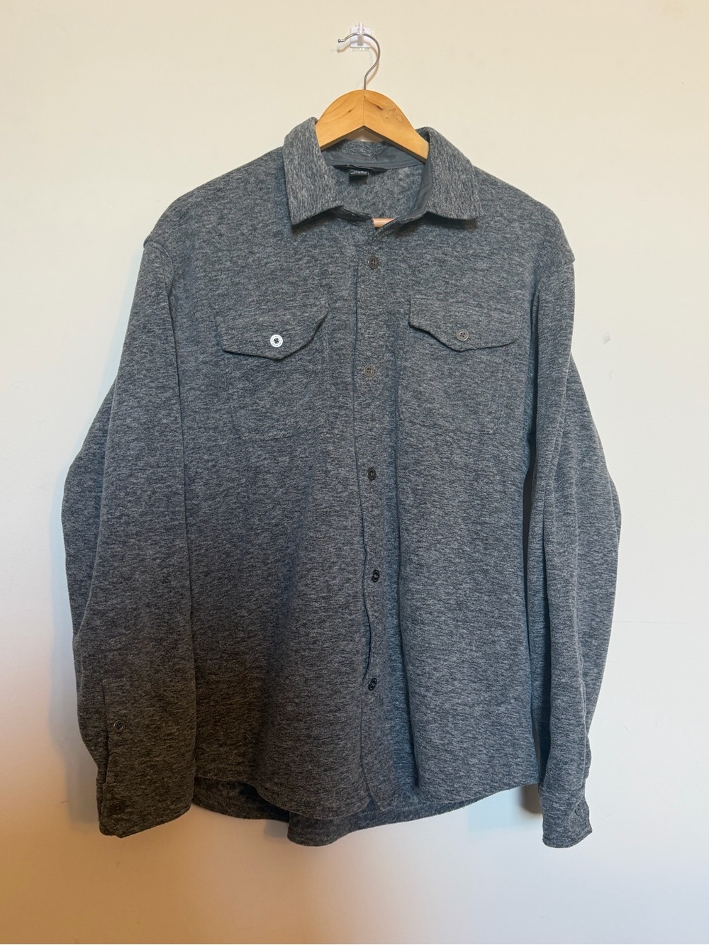Eddie Bauer Heather Gray Lightweight Shirt Jacket